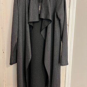 Shinestar Lightweight Women's Long Gray Jacket Size Lrg NWT